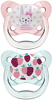 Dr. Brown's Tétine Prevent en silicone T-1 0-6 mois Rose 2 unités