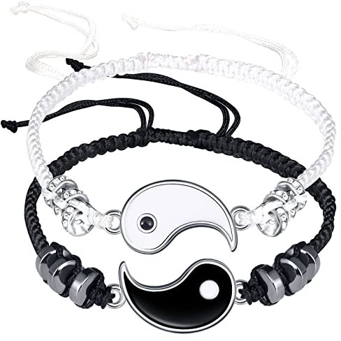 Feilok Armband Damen Armbänder Tai-Chi Geflochten Verstellbar Armkette Freundschaftsarmband Geschenk für Sie Frauen