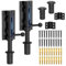 MeBantoo Slide Bolt Gate Latch Hardware, Barrel Bolt Latch, 6.3 Inch Heavy Duty Solid 304 Stainless Steel Black Finish Lock for Wooden Fence/Shed/Yard/Barn Door/Interior and Outdoor (2 Pack Black)