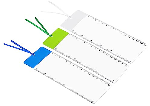 PATIKIL Loupe de Lecture avec Règle, 3 Pcs 3X Feuille d'Agrandissement Loupe de Page pour Faible Vision Personnes Lisant Livre, Magazine, Journal, 3 Couleurs