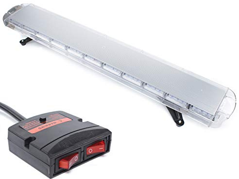 96 LED Stroboscophes Clignotant Barre Lumineuse Double 131cm Gyrophare 12-24V LED Avertissement Gyrophare Voyant Toit Stroboscopique Clignotant Urgence
