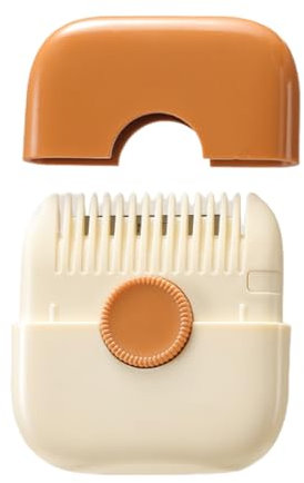 2-in-1 Hair Trimmer & Comb for Kids – Replaceable Blade Split Ends Trimmer and Pocket Comb, Multifunctional Hair Clipper for Girls, Orange