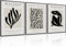 PWAAHDC Matisse Poster Set mit Rahmen 30x40cm | Abstrakte Kunst Wandbilder 3er Set in Beige | Moderne Wanddeko für Wohnzimmer & Schlafzimmer