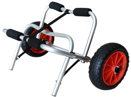 Avejjbaey Chariot de kayak, support de bateau pliable, porte-kayak, chariot, canoë, chariot de transport pour le transport de kayaks,