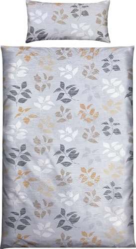 REDBEST Bettwäsche Single-Jersey hellgrau Größe 1x 135x200 cm + 1x 40x80 cm