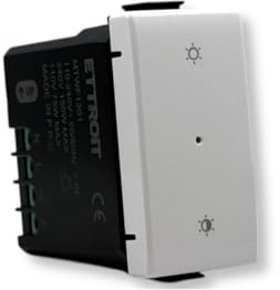 IXTRIMA Interruttore dimmer connesso Smart Wifi Tuya frutto modulo compatibile con supporti Vimar plana bianco