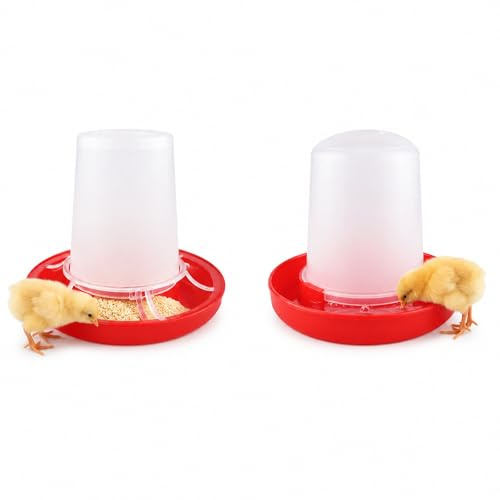 Chick Feeder and Waterer Set, 160g Mini Poultry Feeder and 160ml Drinking Bucket for Quail, Pigeons, and Brooding Chicks — Anti-Waste, Easy-Clean & Shatter-Proof Design for Small Outdoor Coops