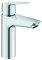 GROHE Start, energiesparende Waschtischarmatur, Kaltwasser in Mittelstellung (Wasserhahn für das Waschbecken im Bad, 19cm hoch, mit Pop-Up Ablauf, mit 3in1 Werkzeug), chrom, 23746002