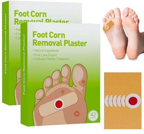 84 cerotti per calli: calli ostinati per rimuovere la pianta dei piedi, cuscinetti per la rimozione dei calli, rimozione delle verruche, per il trattamento di calli e calli