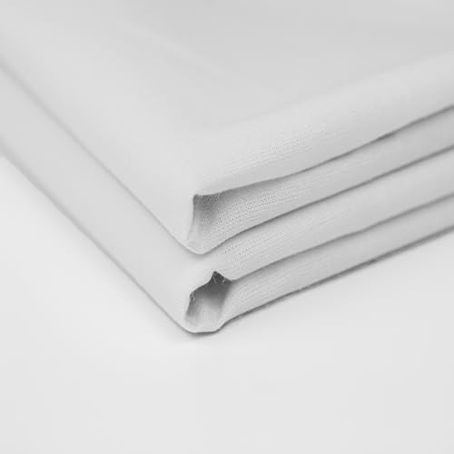 A-Express vitt calico-tyg per meter - vitt 100 % bomullstyg för hantverk - 155 GSM 150 cm brett - perfekt för sömnad, quiltning, broderi, foder, gör-det-själv-projekt och kassar (1 meter)