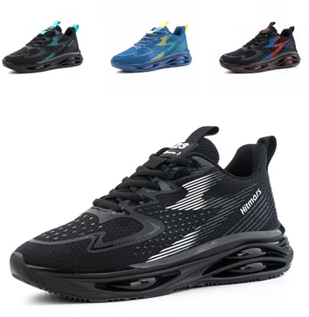 Hitmars Sneaker Uomo Scarpe Running Scarpe da Ginnastica Leggere Traspiranti Scarpe da Corsa Palestra Tennis Jogging Outdoor Fitness A Bianco EU 41