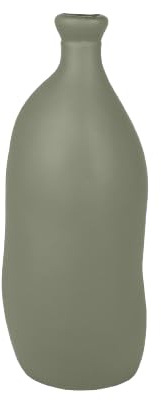 Natural Living Vase Lea 10,5 l, Olive, aus recyceltem Glas, D26 x H 50 cm