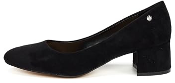 Rio Fiore Zapatos de tacón para mujer con tacón de bloque de 4 cm, negro, suave ante sintético/piel sintética, tacón bajo para mujer, 12692, Negro , 37 EU