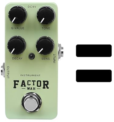 Dilwe FACTOR WAH Pedal, Elgitarreffektpedal med Justerbara Tonkvaliteter och All Metallkonstruktion, för Gitarrister och Basister