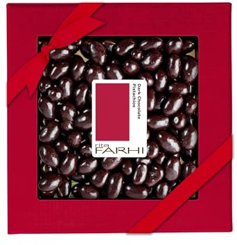 Rita Farhi Box of Luxury Belgian Dark Chocolate Pistachios 210 g - Palm Oil Free Recipe