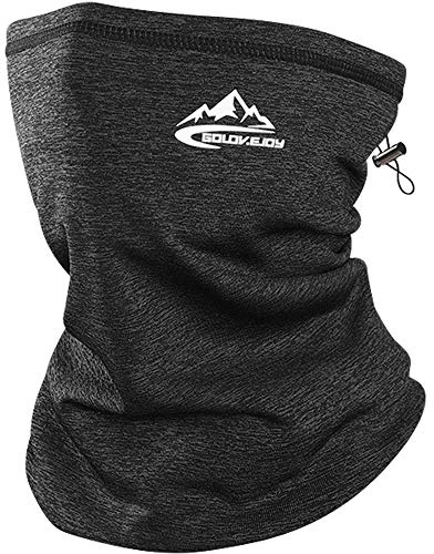 UV STYLISH Damen Herren Winter Winddicht Loop Schal Warm Fleece Futter Halswärmer mit verstellbarem Kordelzug Loopschal Ski Halstuch für Skifahren Motorradfahren Jogging