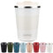 SUNTQ Reusable Coffee Cups Travel - Coffee Travel Mug with Leakproof Lid - Thermal Mug Insulated Cup - Stainless Steel Travel Cup with Rubber Grip - for Hot and Cold Drinks, 13oz/380ml White