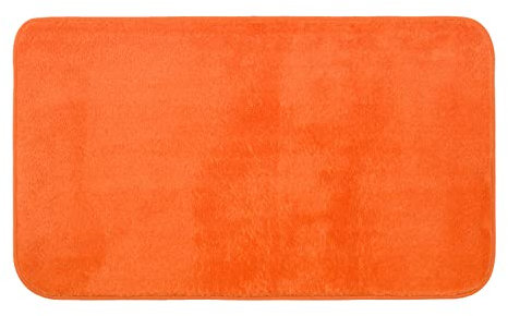 Gözze - Premium Rutschfester Badteppich, RIO, 100% Microfaser, 50 x 70 cm - Terra