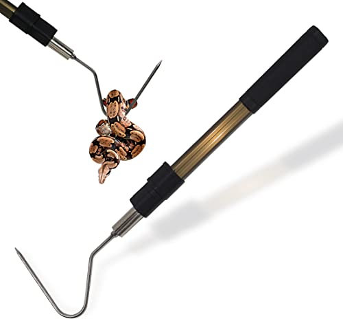Wamlet 105,7 cm Schlangenhaken, Reptilienfänger, Stickzange, Rasselschlangen, Greifer, Handhabungswerkzeug-Set zum Fangen von Kontrolle oder Bewegen von Python, Kupferkopf