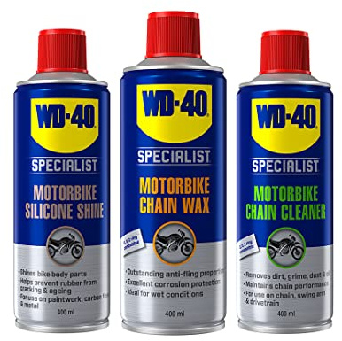 WD-40 Specialist Motorbike New Multi Pack - Chain Cleaner, Chain Wax and Silicone Shine