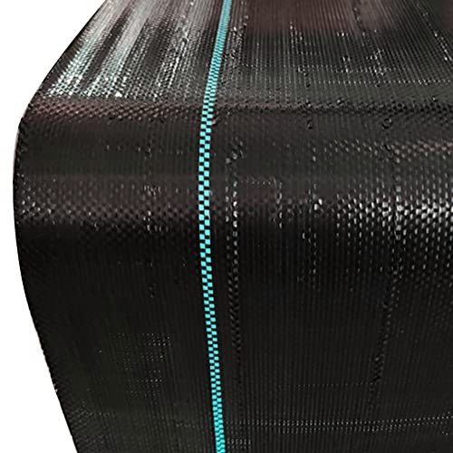 BOTOWI 142g/㎡ Tessuto Paesaggistico Barriera Antierba, Tessuto Resistente, Controllo Erbacce Durevole Ed Ecologico, Copertura Durevole del Terreno per Prato del Giardino,Nero,5x300ft/1.5x91m