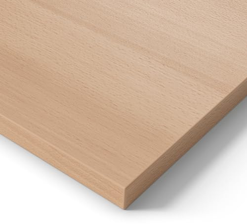 Ergotopia® Tischplatte Buche 180 cm, robuste Schreibtischplatte ideal für höhenverstellbare Schreibtische - Holzplatte gefertigt in Deutschland - 25 mm Bürotischplatte