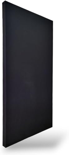 STOP SOUND Panneau acoustique 124x64x5 pour studio, bureau, maison, haute qualité, absorption du bruit (Noir)