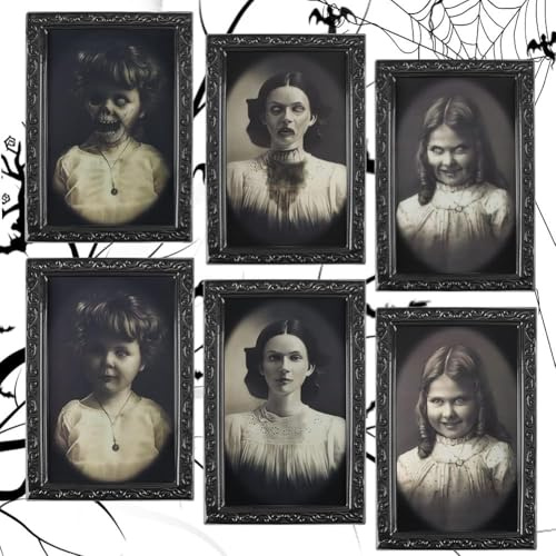 Homorro Halloween Decoration Décoration Deco Exterieur Déco de Porte Cadre Effrayant d'halloween Accessoire Tableau Murale Salon Pour Extérieur Intérieur Jardin Cour Domicile