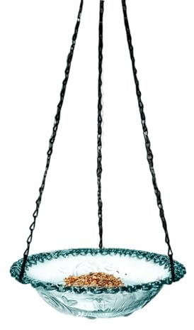 Baignoire pour oiseaux d'extérieur | Suspension en métal robuste pour oiseaux décoratif pour la faune sauvage et la nature dans la cour, le jardin, la pelouse, le balcon, la terrasse, la balustrade