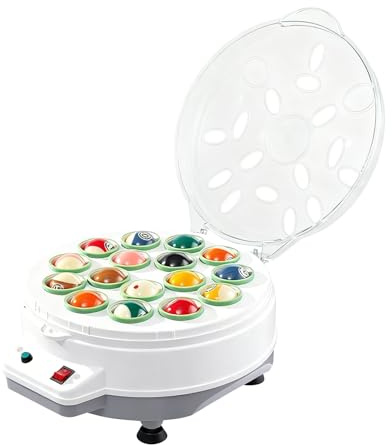 Pool Ball Polisher, 16 Balls Billiards Cleaning, Pool Ball Cleaner, 2 in 1 Cleaning Machine 110V Automatic Billiard Electronic Pool Balls Polishing Cleaner Machine for Billiards and Snooker Balls