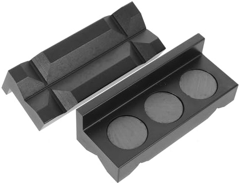 FONDOTIN Magnetic Jaw Pads Anti-Pinch Metal Bench Pads with Non-Slip Cushion Covers for Automotive Vise Protection and Oil Cooler Connector Clamping
