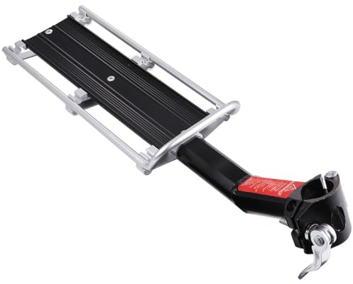 POPETPOP Portapacchi Posteriore per Bicicletta in Alluminio Leggero e Resistente per Borse Laterali Sacchetti e Valigie Compatibile con Mountain Bike e Bici da Strada Montaggio Rapido e