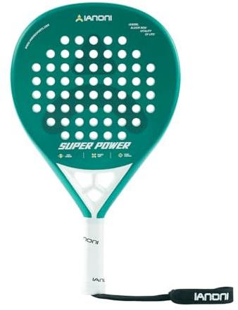 ianoni Padel Racket Carbon fiber+ Rough face with EVA Memory Flex Foam Core-Green