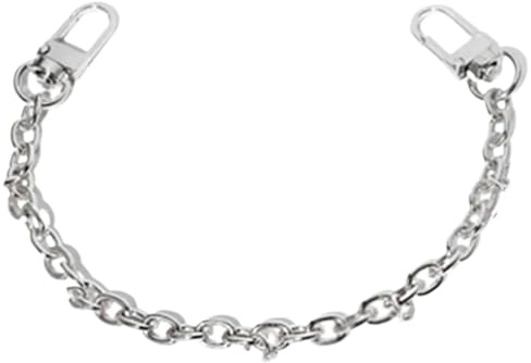 YUSUZH Dekorativa kedjor för metallväska kedja 2 st kort för att applicera hängen, för korta damväskor (silver, 30 cm)