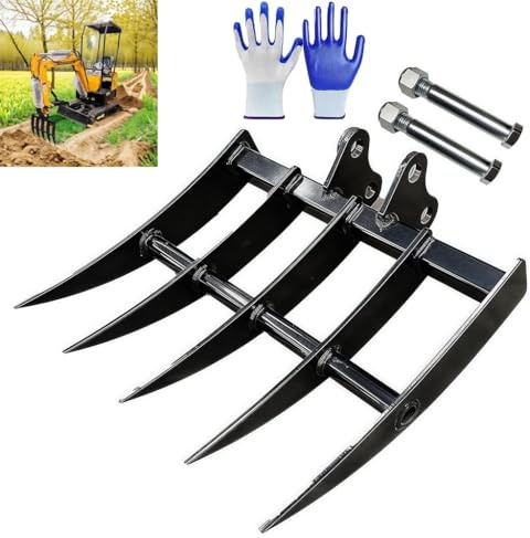 Grävmaskinskratta fäste, hydraulisk lutning bakhacka för minigrävare och liknande maskiner, perfekt för gräv- och landskapsarbetsuppgifter