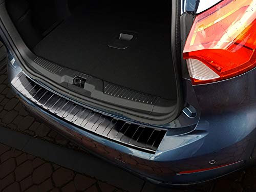 Avisa 2-45193 Ladekantenschutz Fahrzeugspezifische Passform Stoßstangenschutz mit Abkantung aus V2A Edelstahl - Schwarz