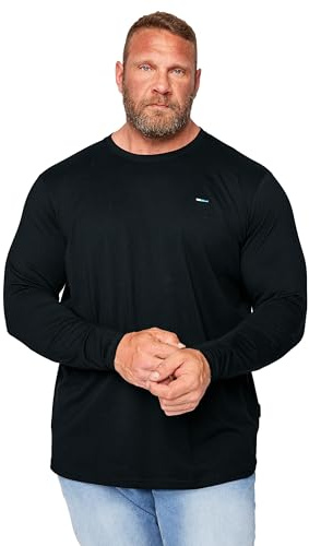 BadRhino Big & Tall Core Long Sleeve T-Shirt - Men's - Plus Size Curve Black