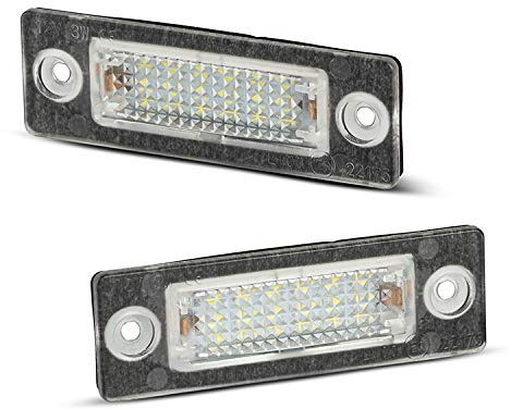 LLCTOOLS LED Kennzeichenbeleuchtung Kompatibel mit Caddy III, T5 Transporter, Golf 5 Plus, Passat 3C B6 Variant, Touran, Nummernschildbeleuchtung mit E-Prüfzeichen