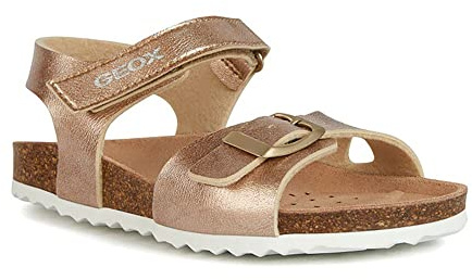 Geox Girls J Adriel C Sandal, Rose Gold, 3 UK