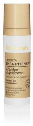 Dr. Armah - Lavolta Sheá Intensiv - Anti-Age Augencreme - Augenpflege mit Edelweiss, Sheabutter & Hyaluron gegen Augenringe & Augenschatten - pH-hautneutral & parfümfrei - Eye Cream - 30 ml
