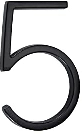 Numero civico galleggianti altezza 5in (12.5cm) numero civici neri numeri porta segno grandi numeri di porta, segni casa numero civico esterno（5）