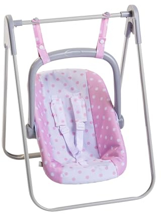 JC Toys - for Keeps Playtime | 2 in 1 Baby Doll Swing and Portable Carrier | for Dolls up to 18 | Ages 3+ | Pink