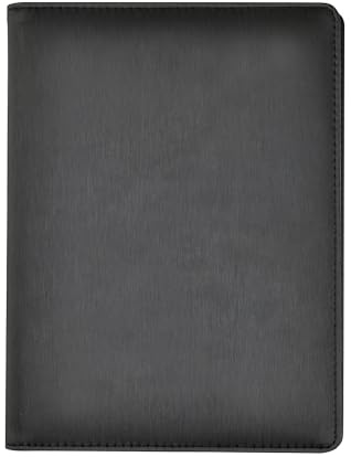 Arpan A5 Presentation Folder with 24 Pockets 48 Sides – Professional A5 Portfolio Folder Book with Plastic Sleeves | Display Book & Folder | Certificate & Conference Folder (Black)