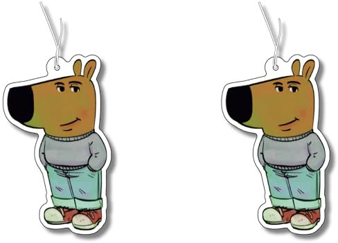 TikTok Meme - Set di 2 alberi profumati con motivo Chill Guy, per auto, profumatori per auto, profumati