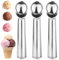 Cuillère à Glace en Aluminium Anti Adhésif : 3 pièces Cuillère à Glace, Cuillere a Glace Professionnelle pour Glaces, Pâte à Biscuits - Facile à Nettoyer