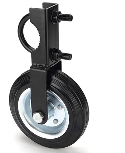 Duty Swing Gate Caster Wheels Adjustable Outdoor Farm Fence Door Frame Support Wheel with Rubber for Concrete Grass Black 6 Inch