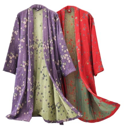 Ropa de dormir japonesa de algodón suave, kimono, Yukata, ligera, transpirable, pijama para mujer