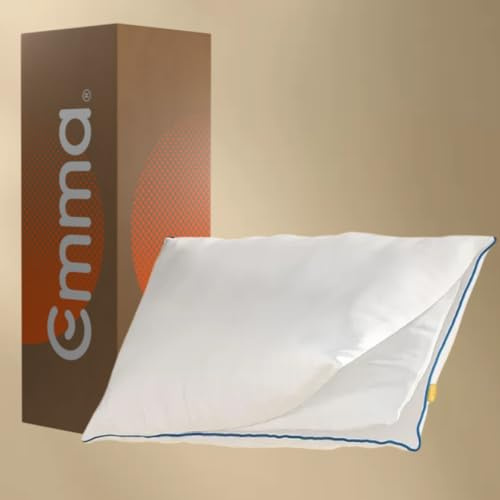 Emma Oreiller Nuage 70x50 cm | Moelleux et Respirant pour Sommeil Confortable | 1 Couche Ajustable | Microfibres Aerosoft® pour Soutien et Douceur | Housse Déhoussable