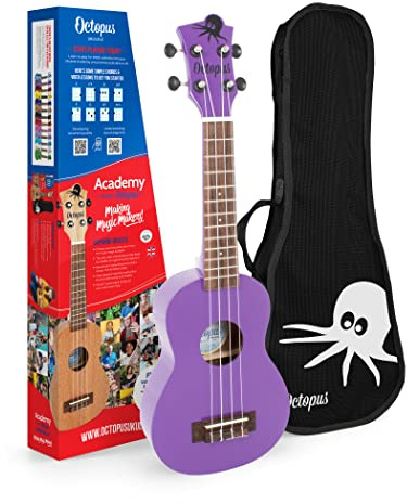 Octopus UK205 - Ukelele soprano en color morado completo