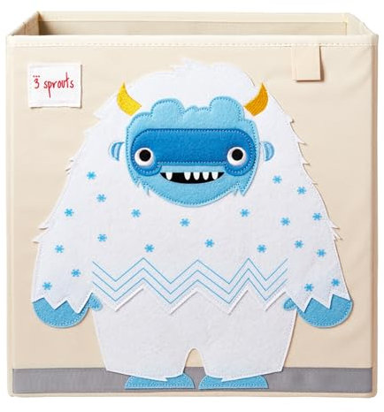 3 Sprouts, Aufbewahrungsbox Kinder mit Deckel, Spielzeugbox für Kallax Regale, Box zur Spielzeugaufbewahrung, Kinder Aufbewahrungsbox Kinderzimmer, Aufbewahrungsboxen für Spielzeug - Yeti